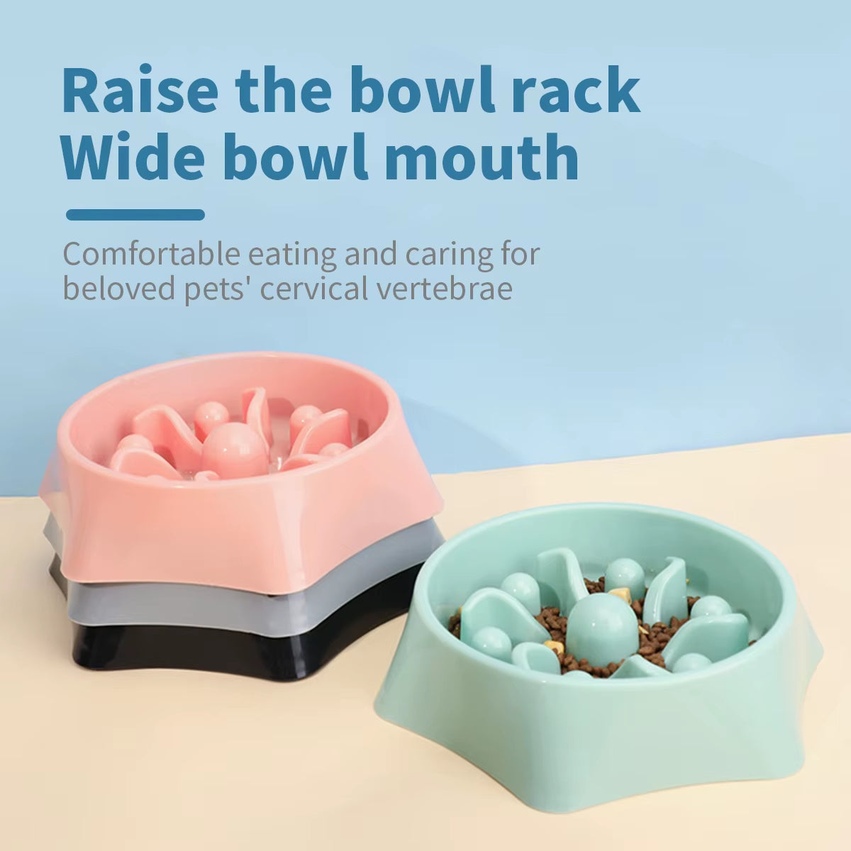 A Dog Slow Food Bowl, Dog Bowl, Anti-Knockover Pet Supplies, Small Dog Anti-Choking Feeding Dog Food Bowl, Cat Food Bowl