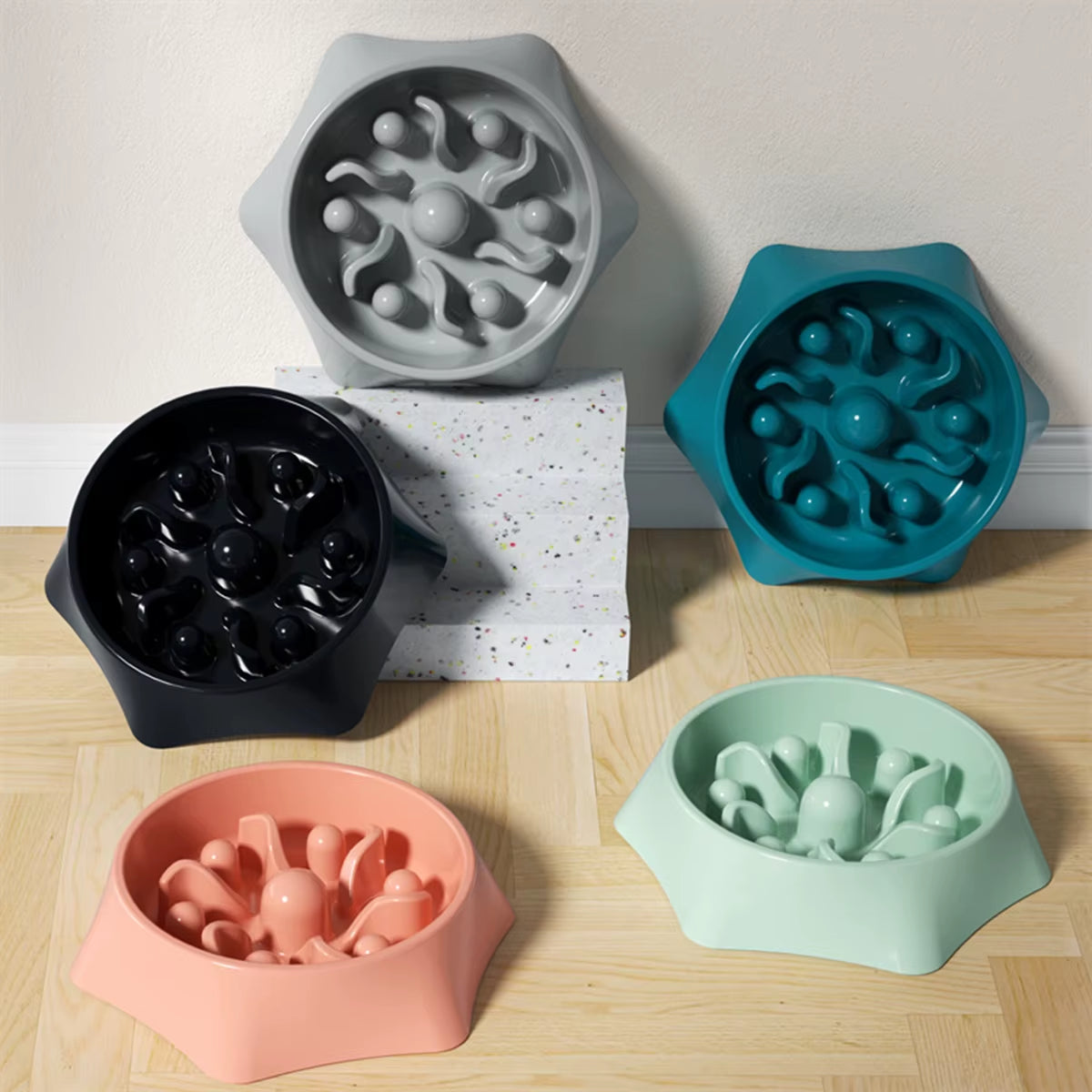 A Dog Slow Food Bowl, Dog Bowl, Anti-Knockover Pet Supplies, Small Dog Anti-Choking Feeding Dog Food Bowl, Cat Food Bowl