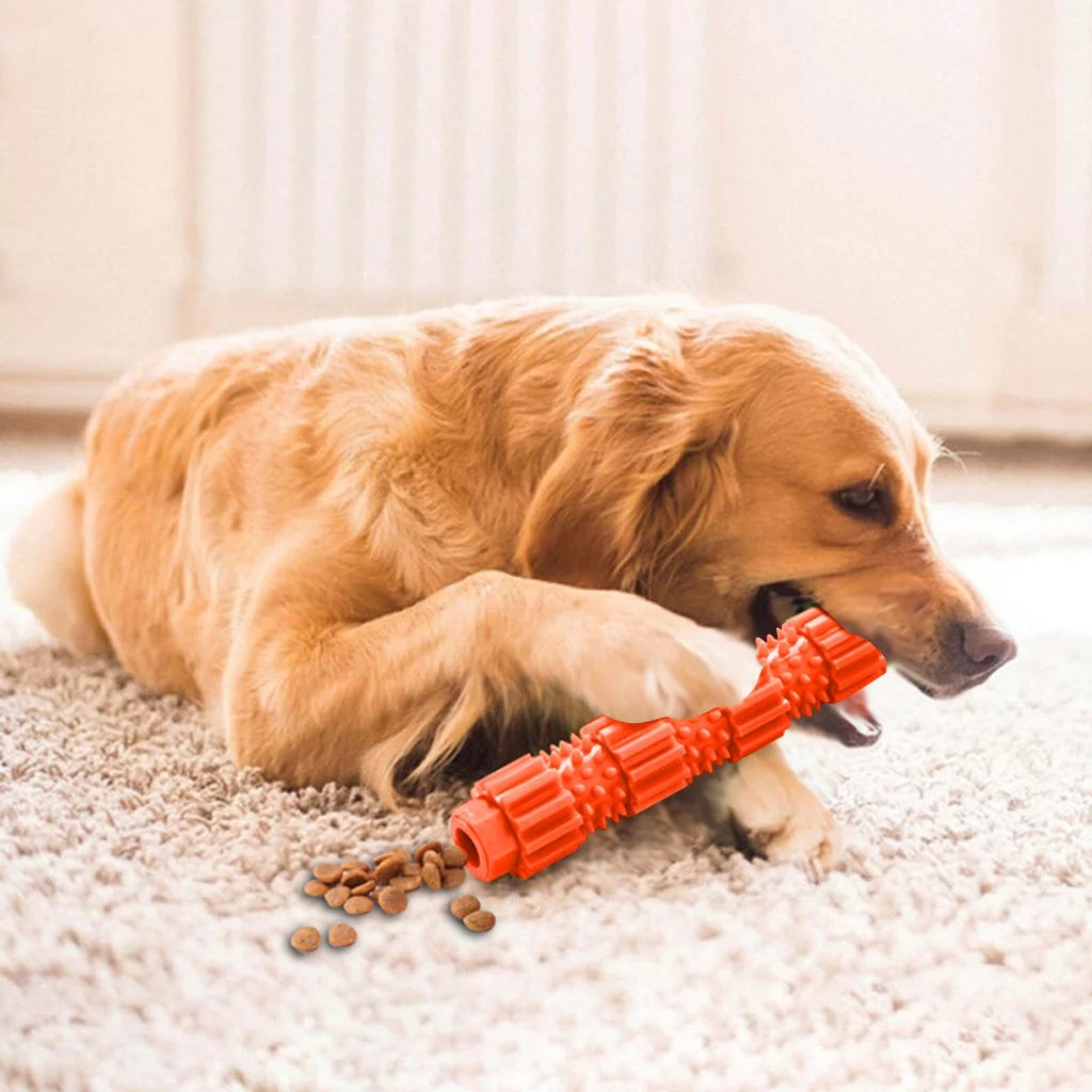 Dog Chew Toy for Aggressive Chewers, Dog Toothbrush Toys Chewers Large Breed Indestructible Squeaky Dog Toys for Medium Large Dogs Dental Care Teeth Cleaning