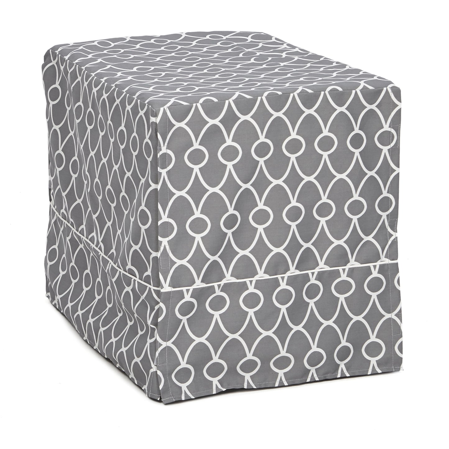 Dog Crate Cover, Privacy, Gray Geometric Pattern, 24"